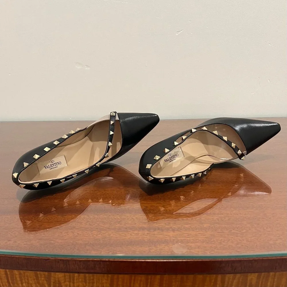 NIB Valentino Garavani Rockstud Leather d'Orsay Pumps - Picture 7 of 11